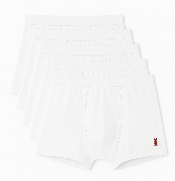 McRabbit 5-Day Boxer Combo - All White